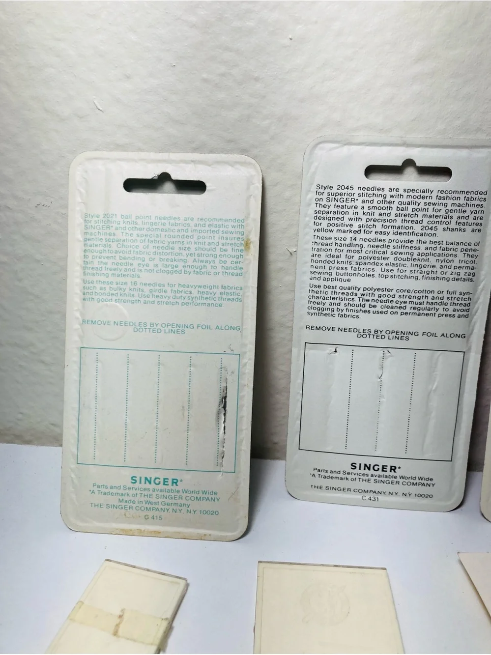 Vintage Assorted Sewing Machine Needles Assortment incl Singer